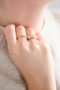 Heliophilia Silver Anillo de Latón Dorado con Circonio